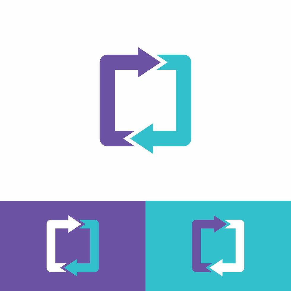 Loop Square logo Design vector