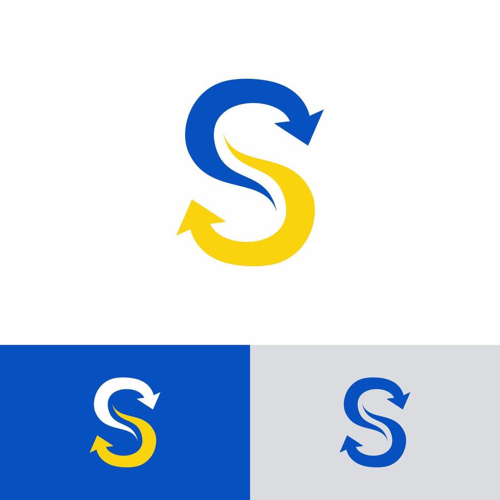 Letter S and Infinity Loop logo Design vector