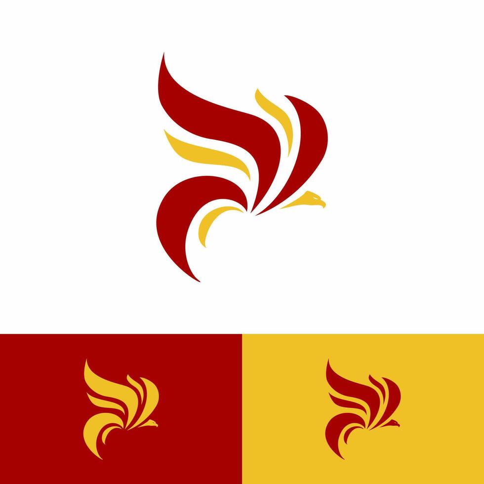 Flame and Bird Logo Design vector