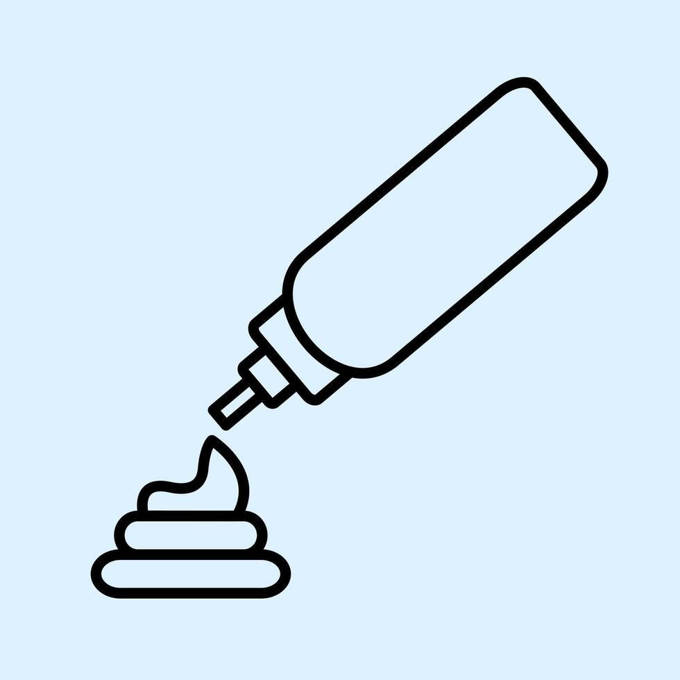 Cosmetic cream icon. Isolated on White Background. Editable Stroke vector