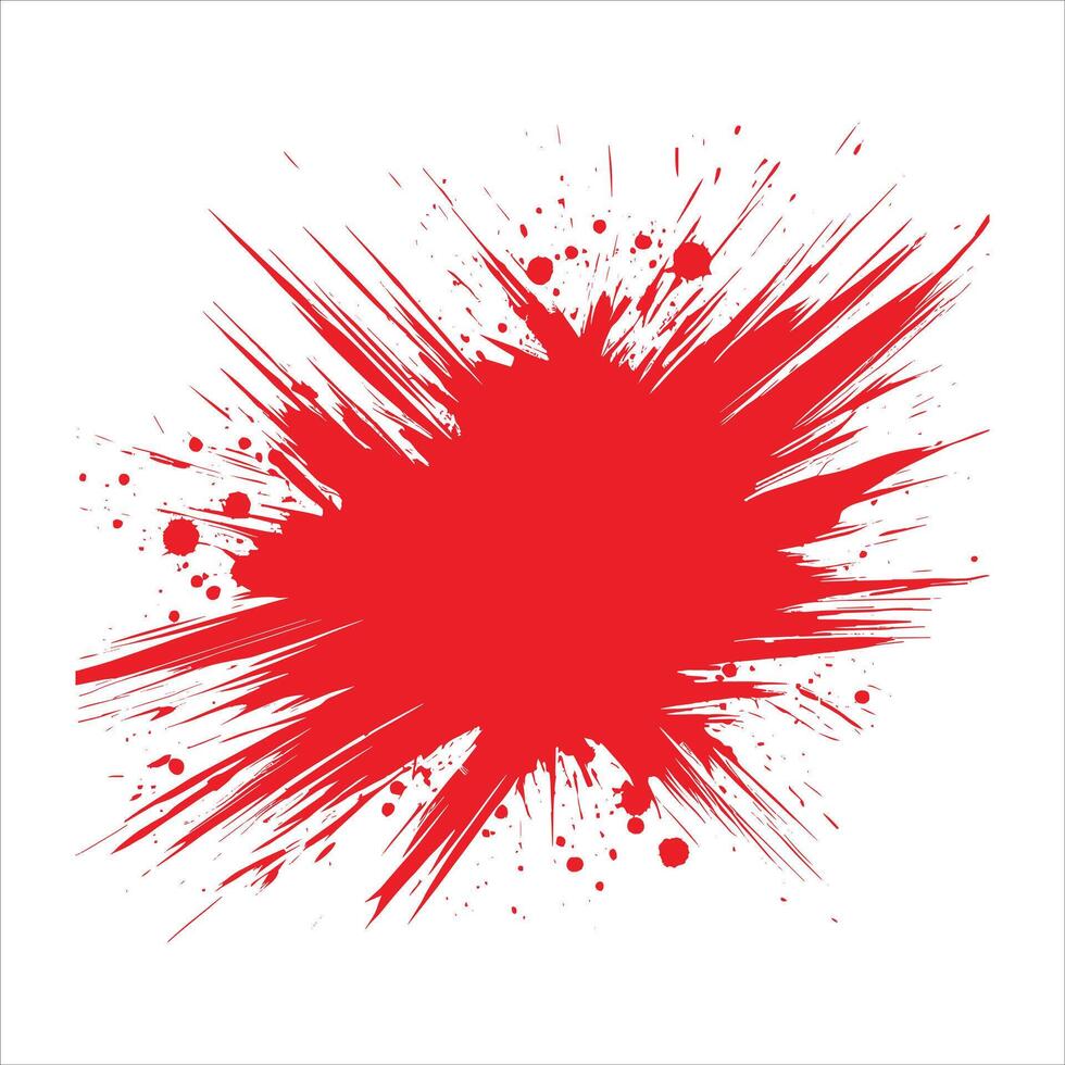 Red paint splatter vector