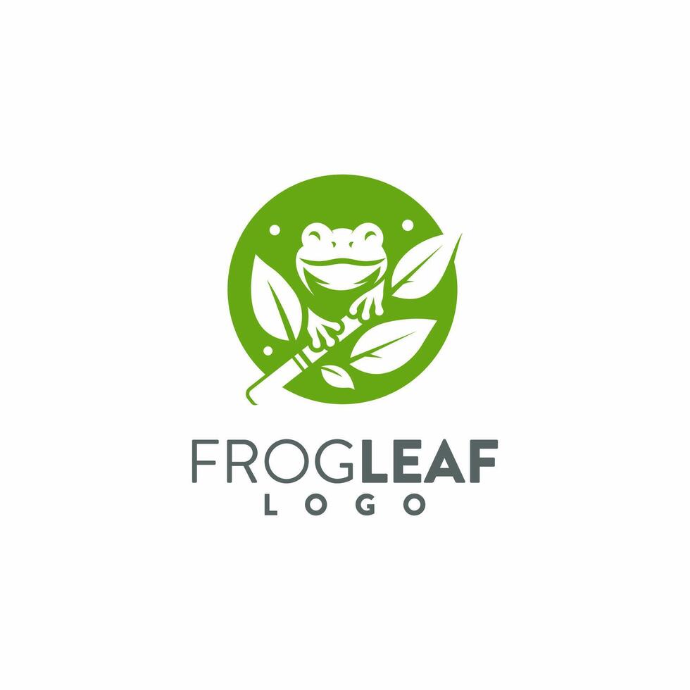 Frog logo design vector