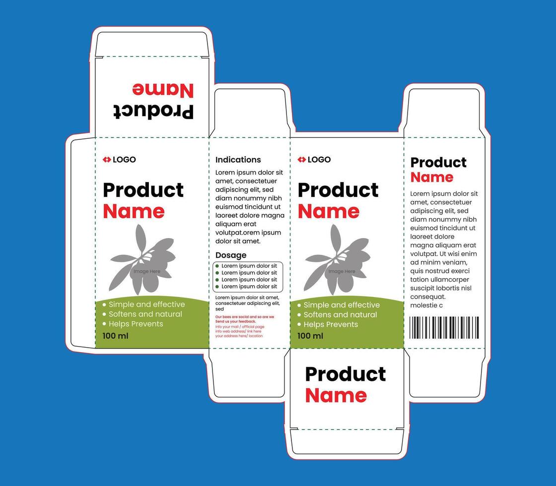 Creative and elegant Olive Oil spray Bottle box packaging Design template vector