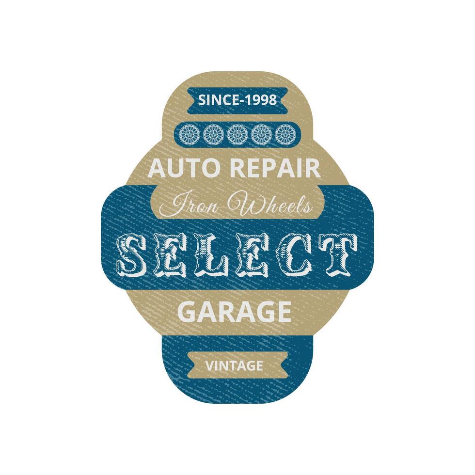 The logo for auto repair select garage vector