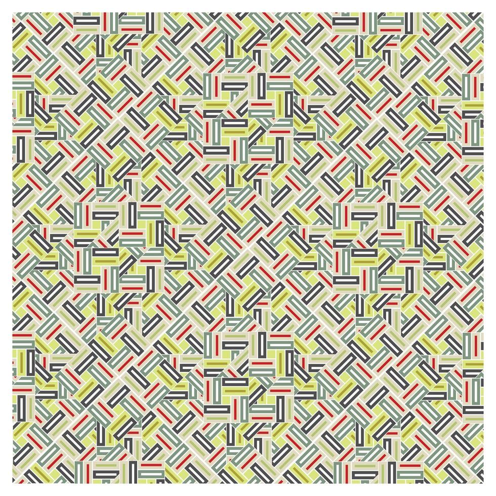 Abstract Geometric Background Seamless Print Pattern, Line Art with Multicolor Combination. vector