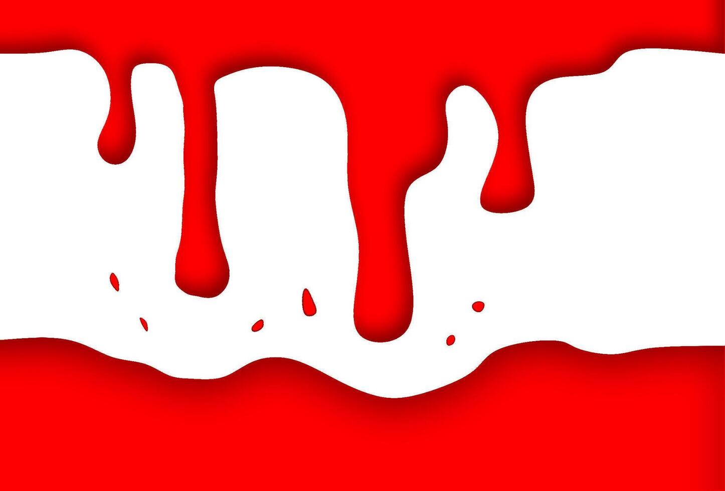 a red and white painting of a white and red paint with a white line drawn on it. vector
