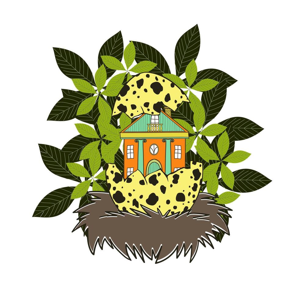 House in the nest vector