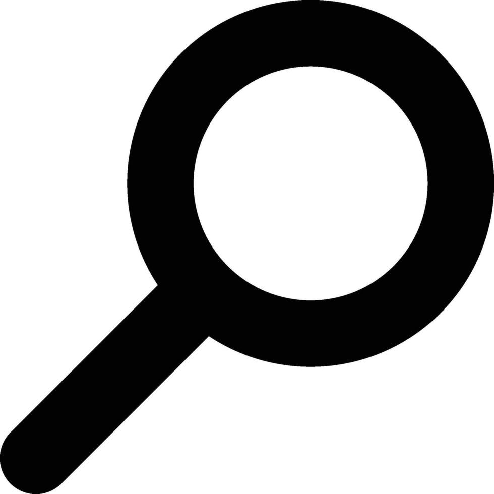 Search Zoom Black FIlled Icon Isolated on White Background vector