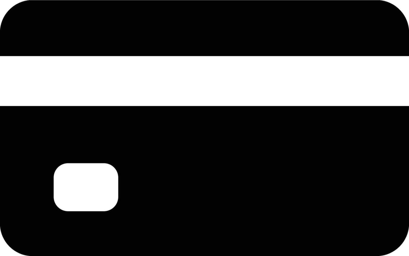 Credit Card Black FIlled Icon Isolated on White Background vector