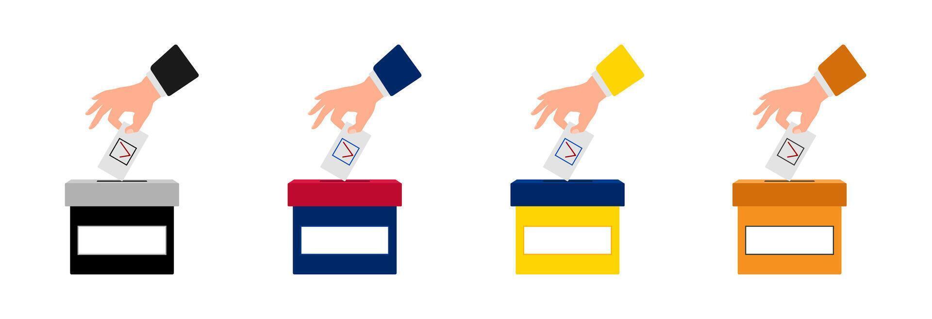 Ballot box for voting in an election. vector