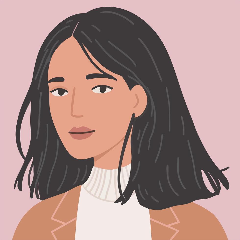 Art and Illustration of woman face perfect for design vector
