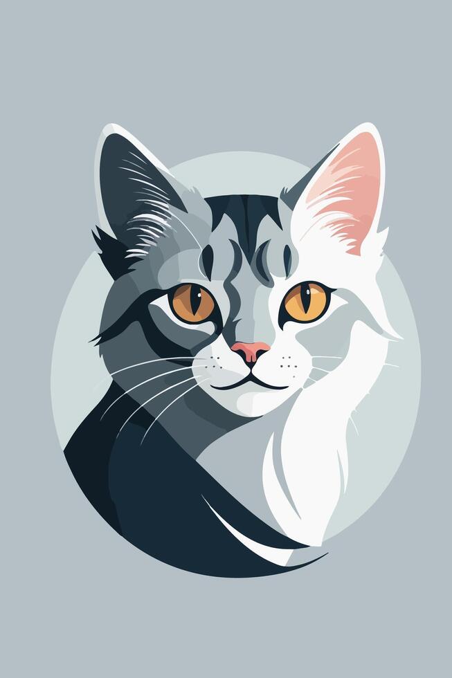 illustration design graphic of cat and dog vector