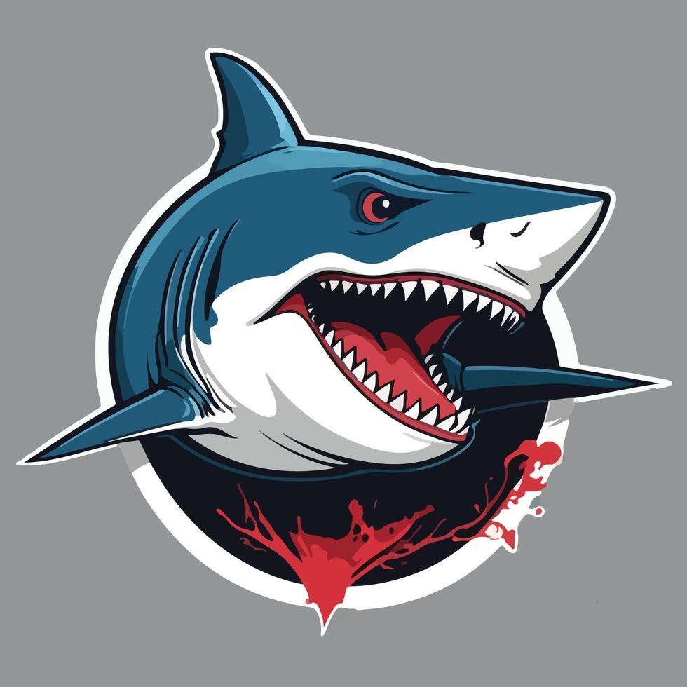 illustration design graphic of shark logo vector