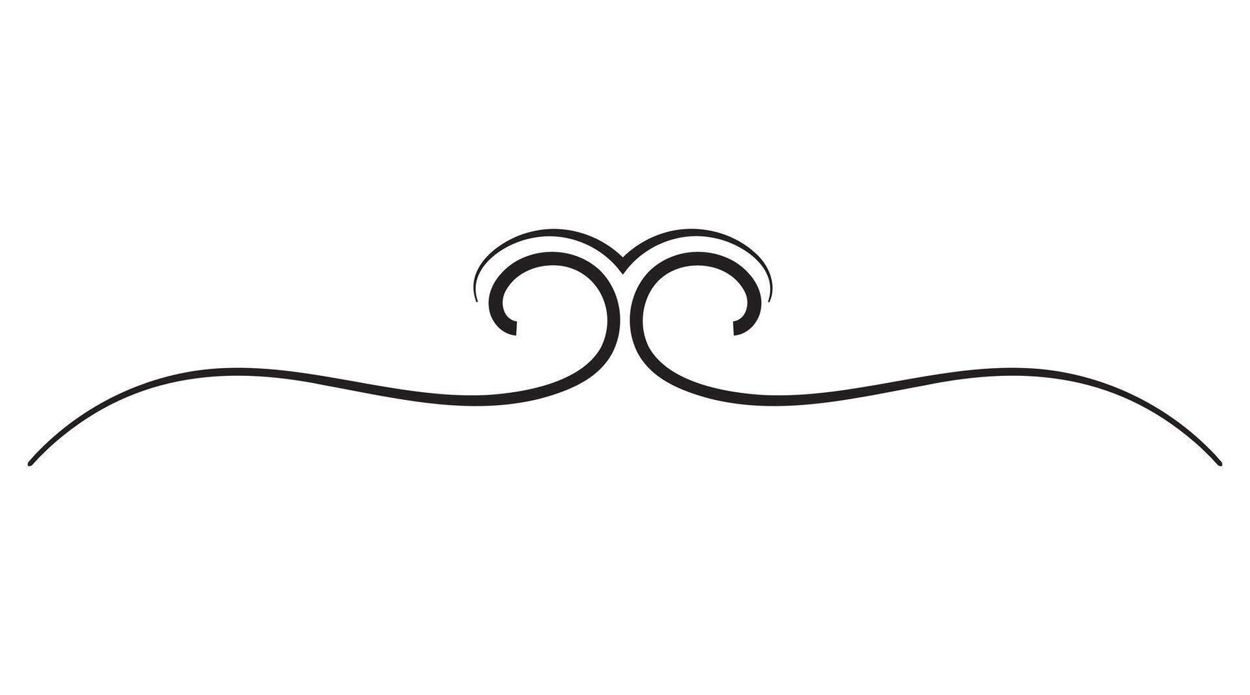 Love Heart Curve line drawing vector
