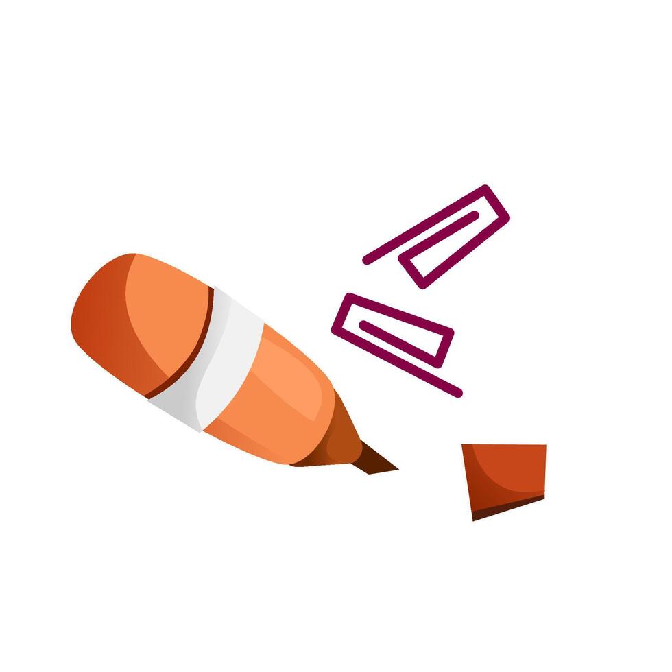 Highlighters and pins illustration perfect for school vector