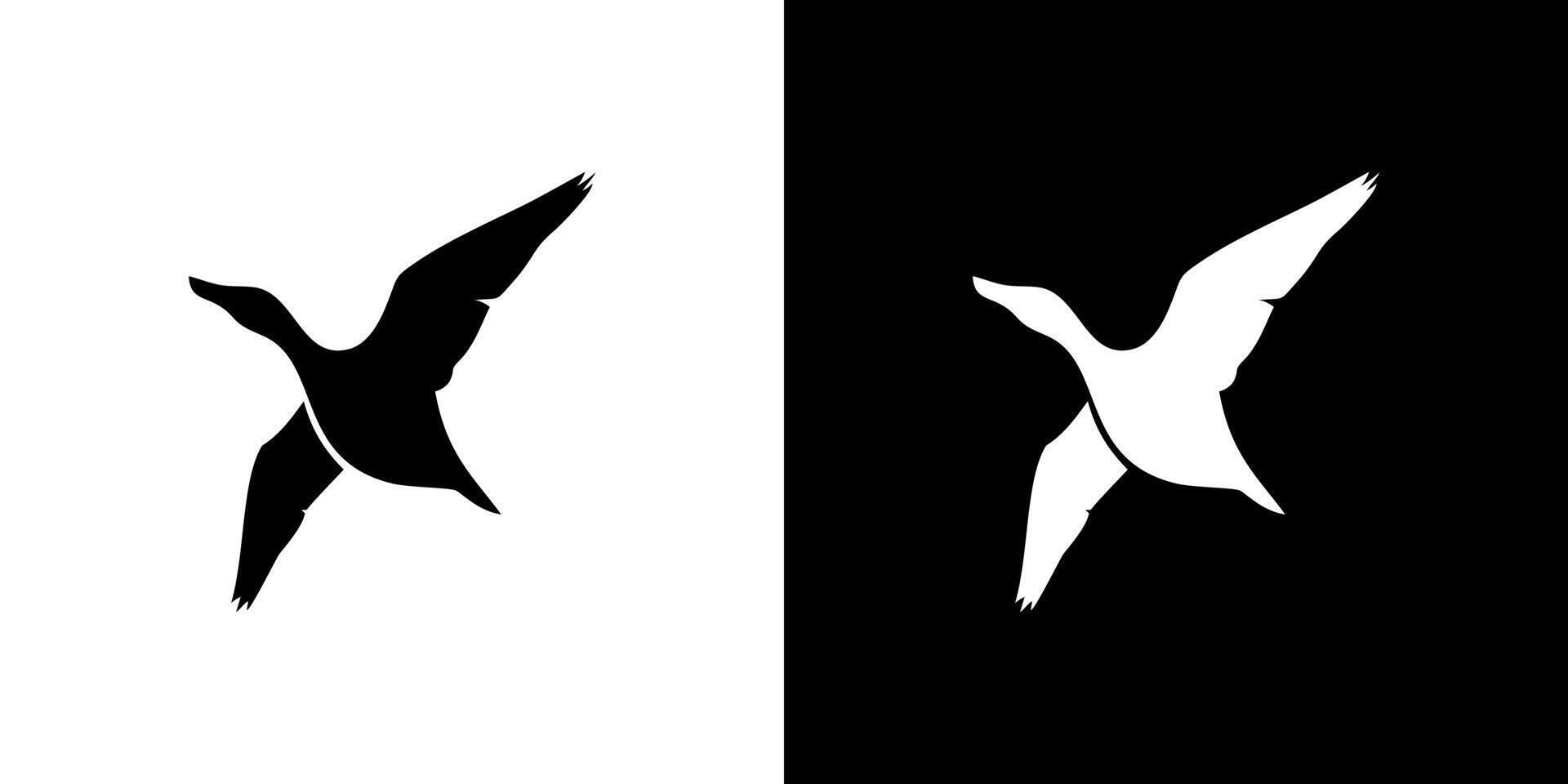 Flying loon bird silhouette background icon illustration design isolated vector