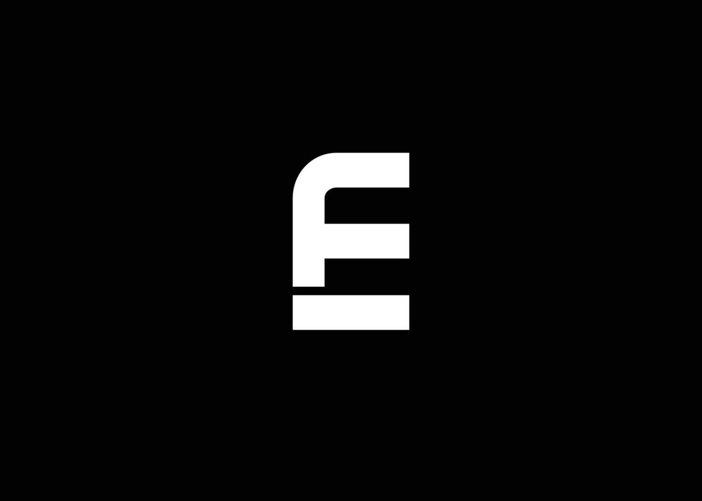 Letter F E or M logo. Modern style letter F E logo vector