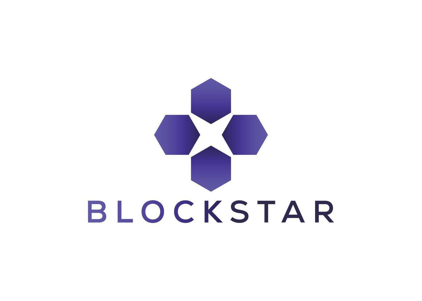 Creative and innovative block star logo design vector