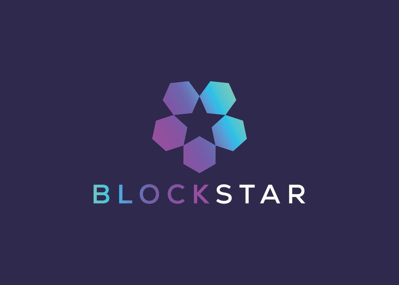 Creative and innovative block star logo design vector