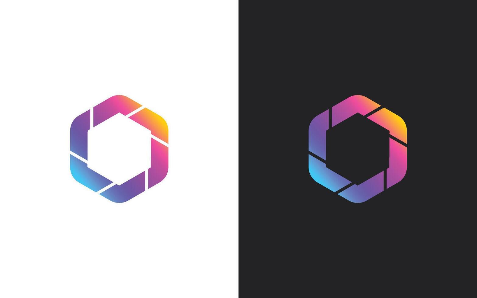 Geometric polygon logo design template vector