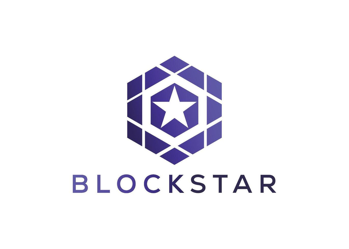 Creative and innovative block star logo design vector