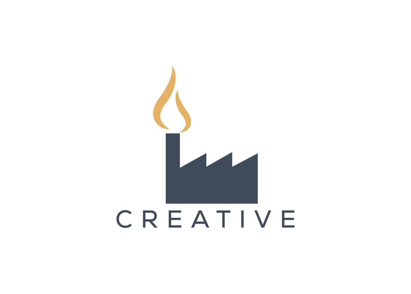 Factory logo design template vector