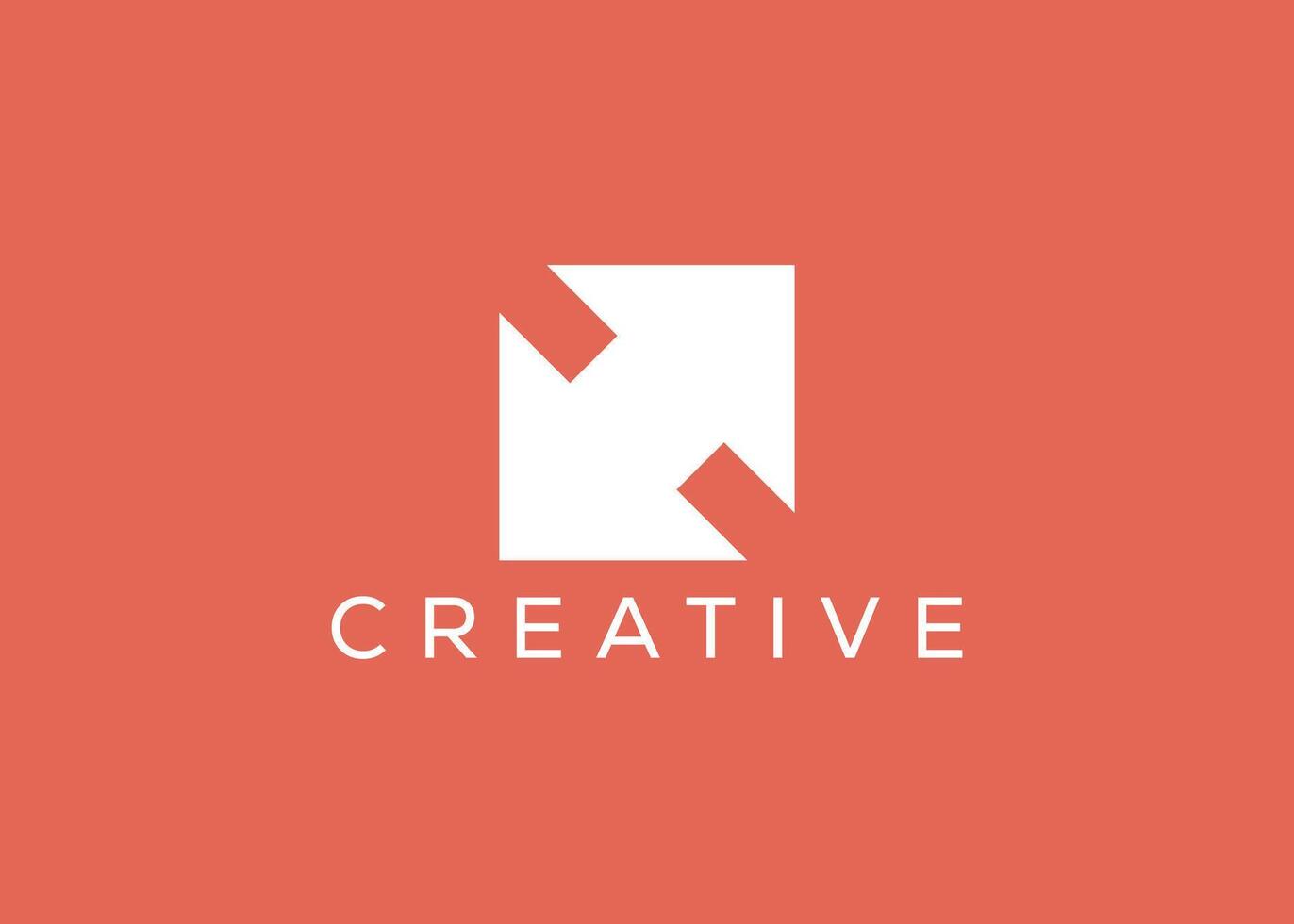 Expand arrow logo design template vector