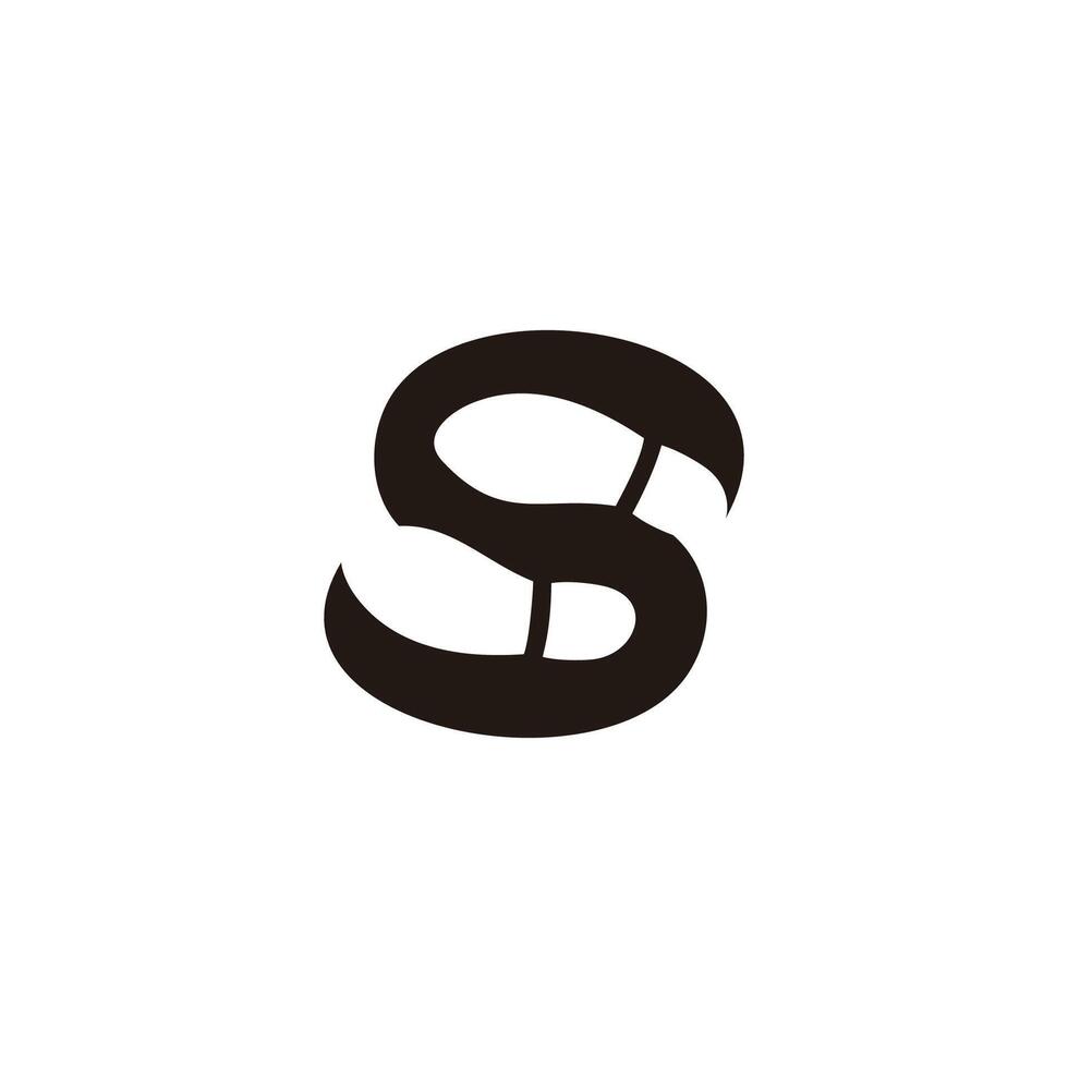 letter s shoes foot print simple logo vector