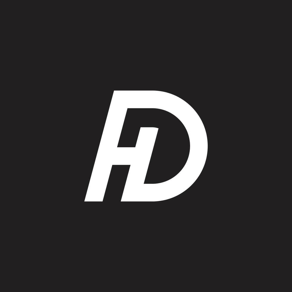 letter hd simple geometric lines simple logo vector