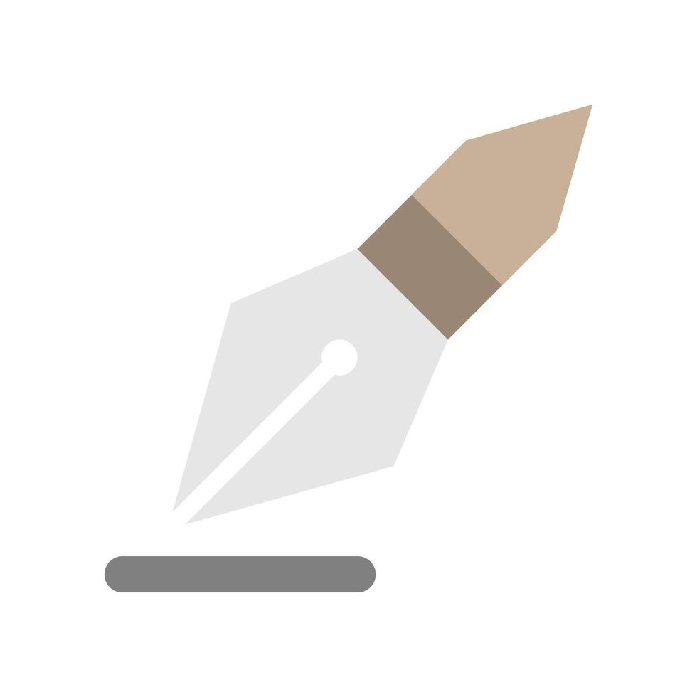 Fountain pen flat icons. office symbols for management applications and equipment. vector