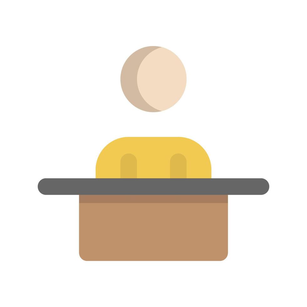 Conference table flat icons. business and office symbols for a clean interface. vector