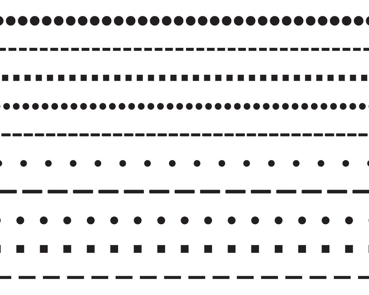 Dashed line art template vector