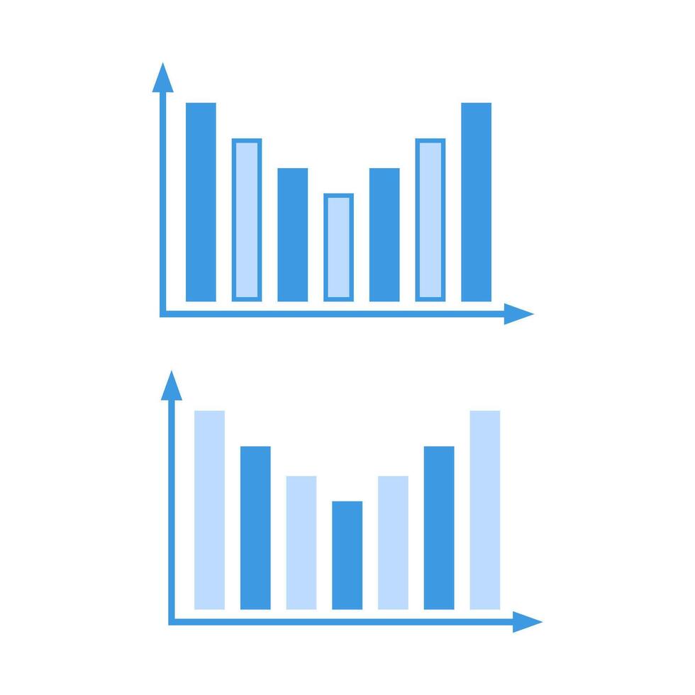 Bar Graphs Representing Declining Trends vector