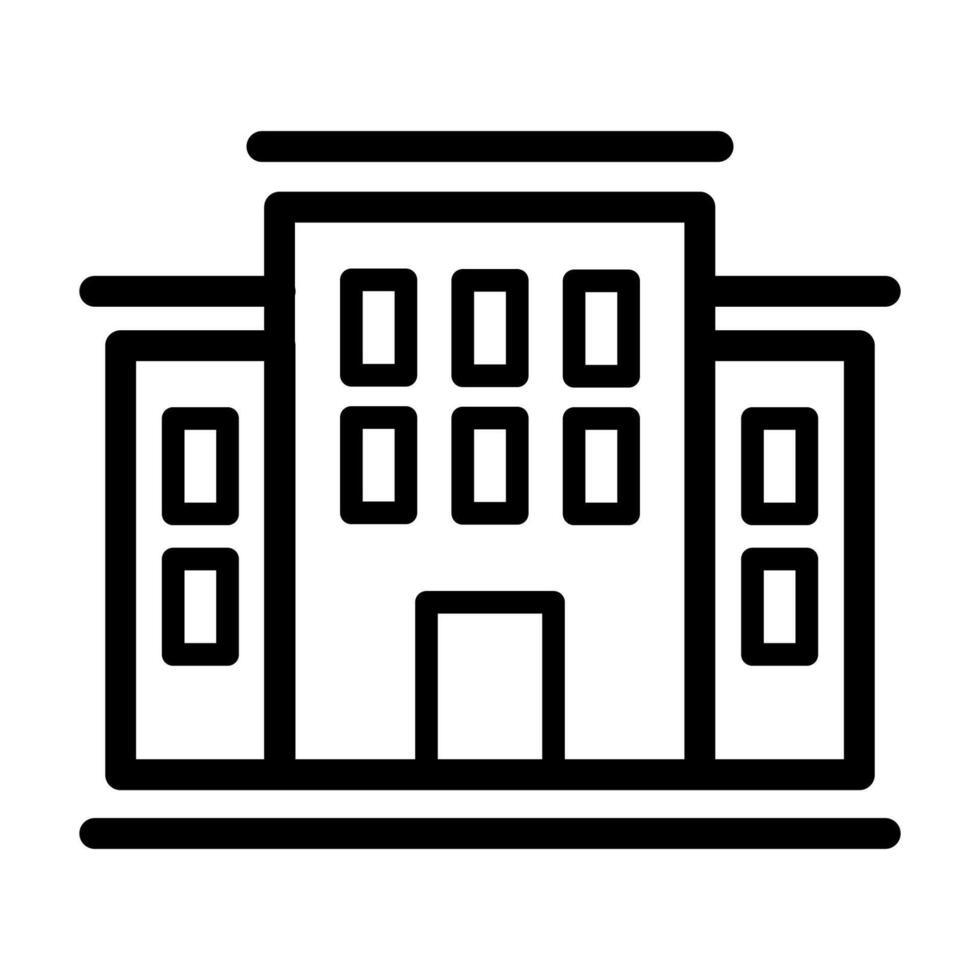 Minimalist Line Art of a Building vector