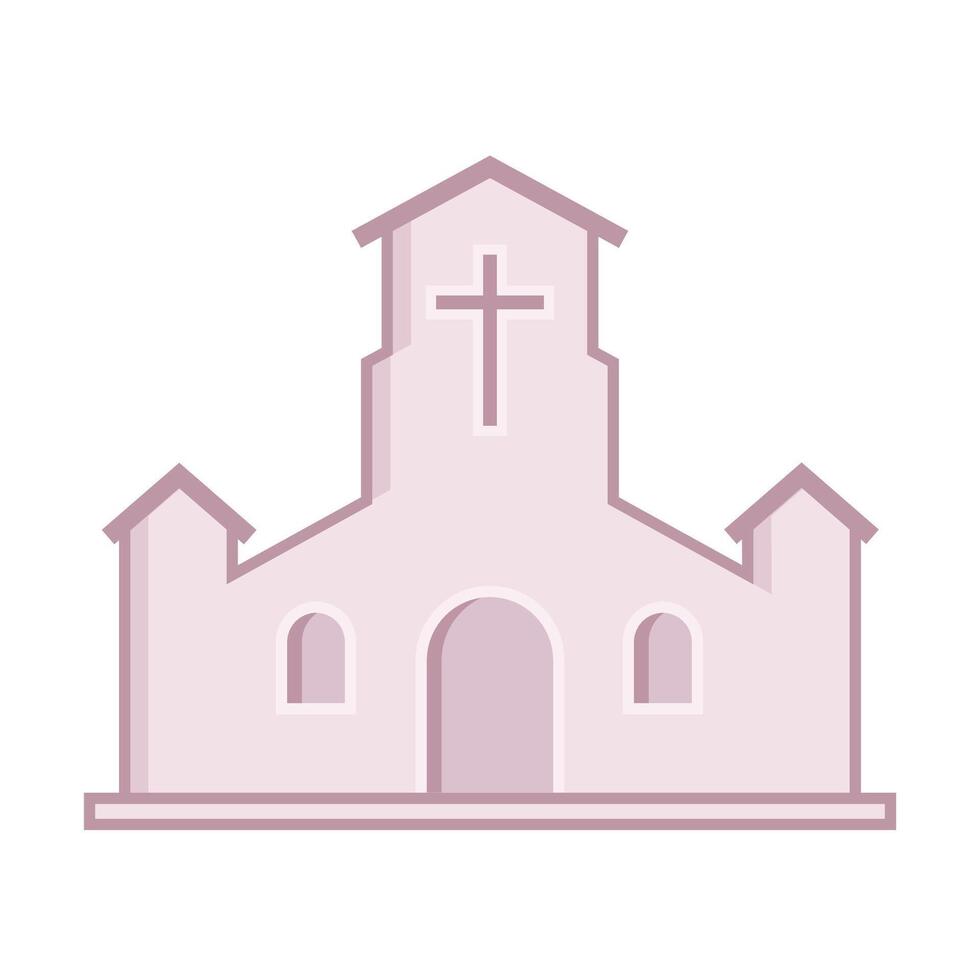 Minimalistic Illustration of a Church Building vector
