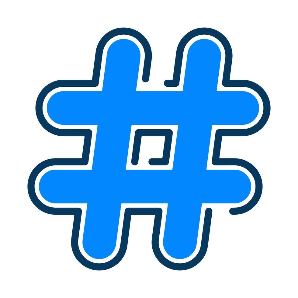 Stylized Hashtag Icon Design vector