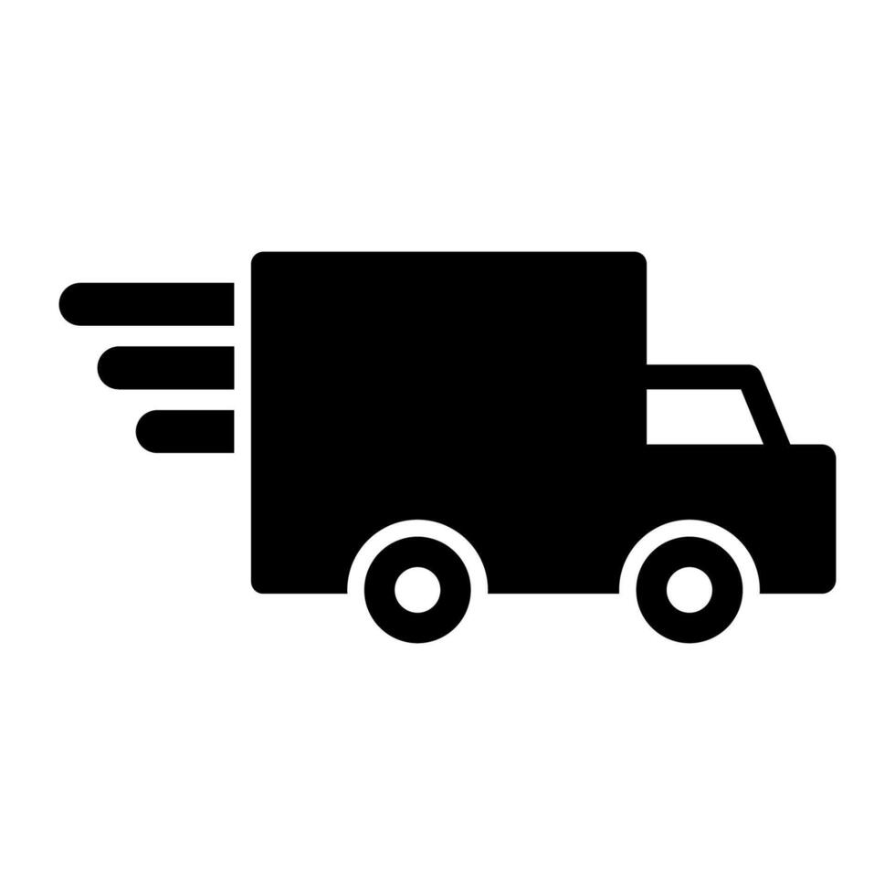 Simple Delivery Truck Icon vector
