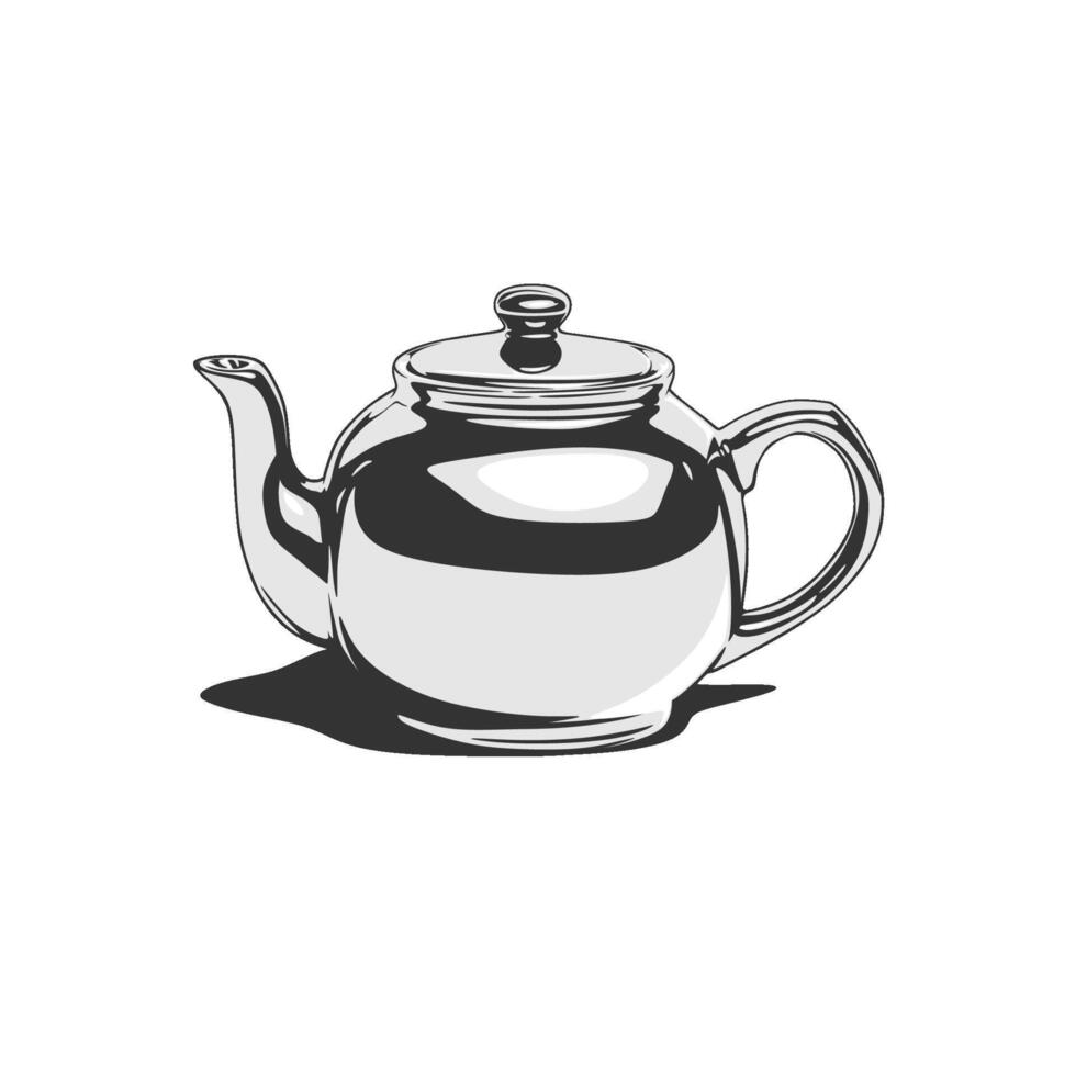 Classic teapot illustration a clean, timeless design vector