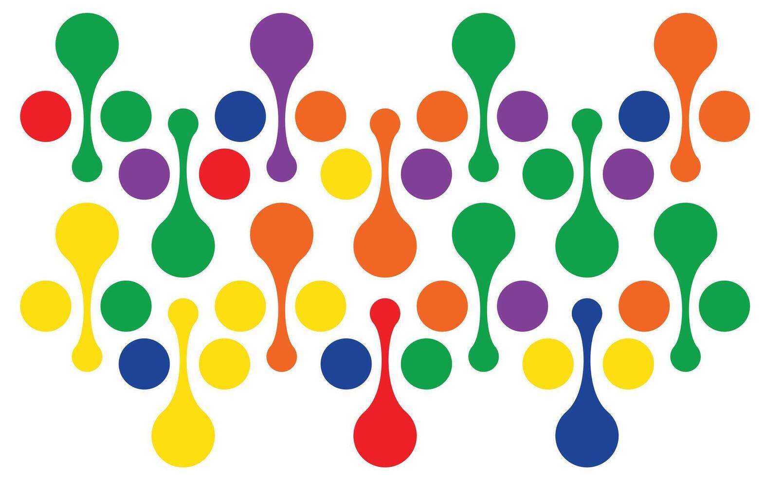 Rainbow colored spoons on a white background vector
