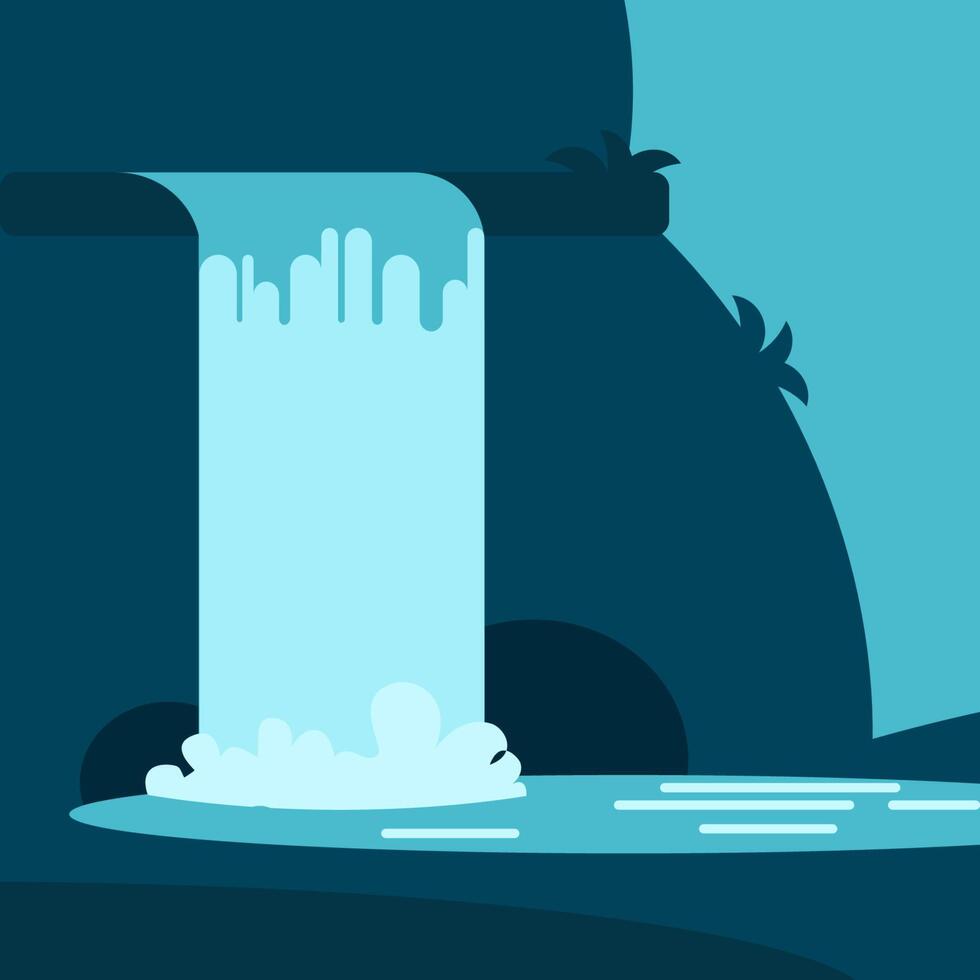 Waterfall minimalist icon vector