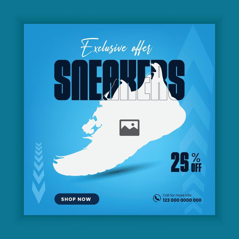 Dynamic sports shoes social media banner and online post template design vector