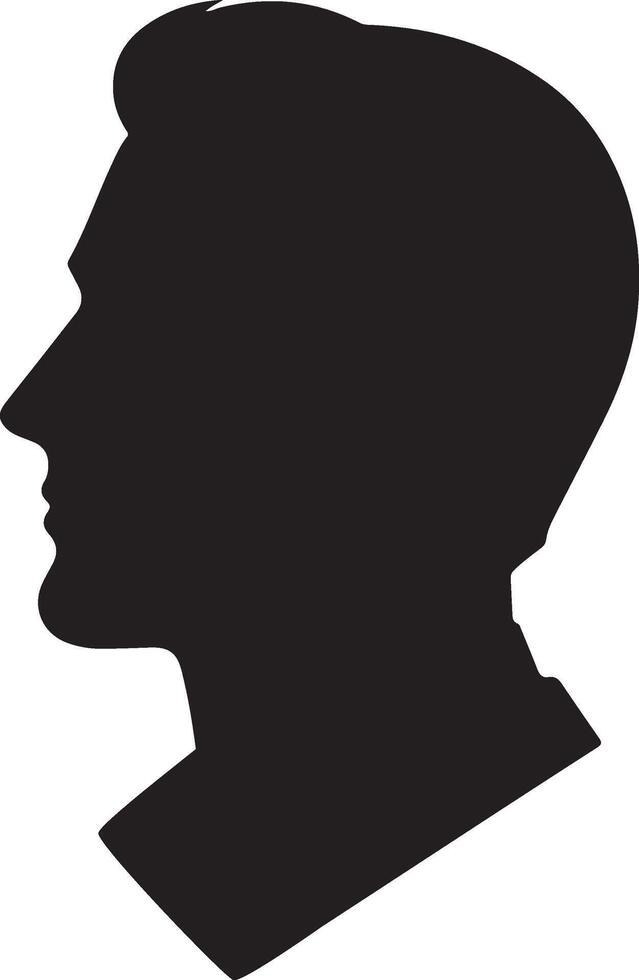 Simple Male Profile Silhouette Perfect for Clean Minimal Art Display vector