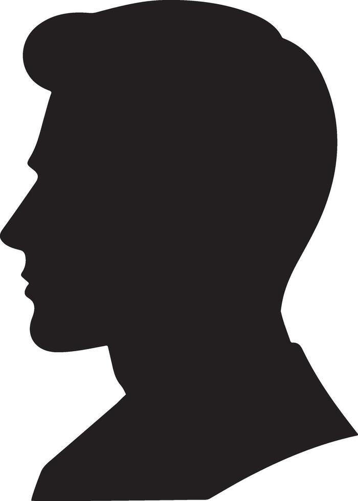 Minimalist Male Silhouette in Profile Perfect for Simple and Elegant Art vector