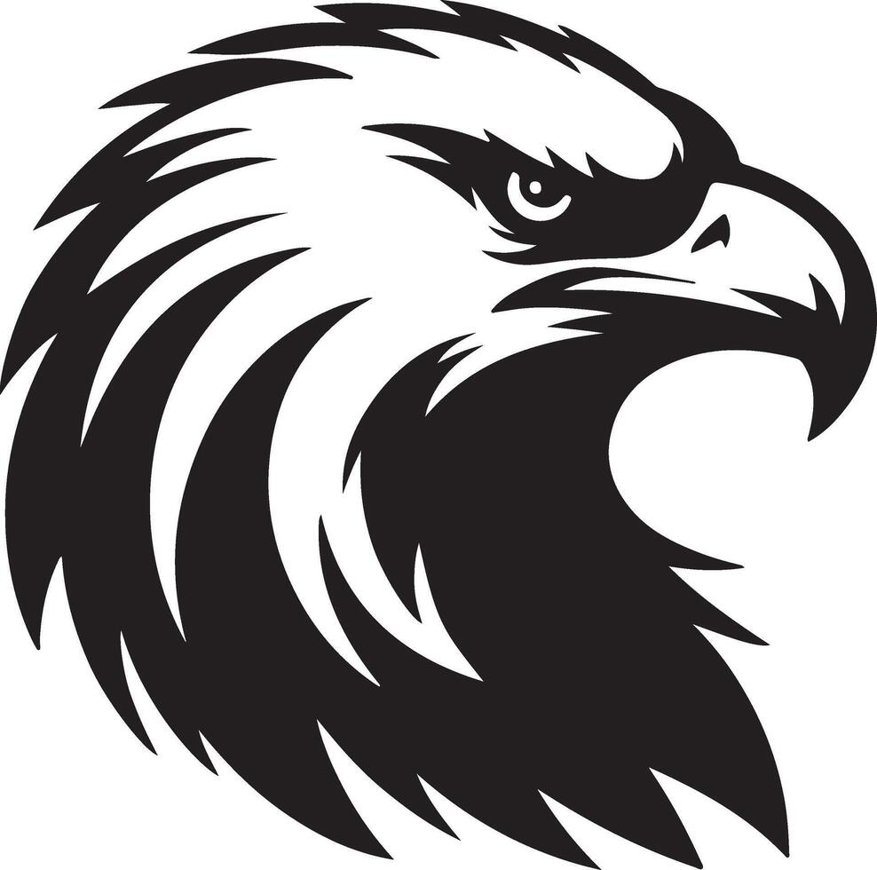 Stunning Eagle Head Silhouette Illustration for Clear Designs vector