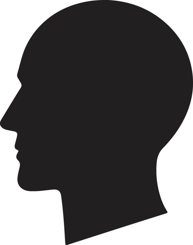 Simple Black Silhouette of Woman Head Ideal for Design Use vector