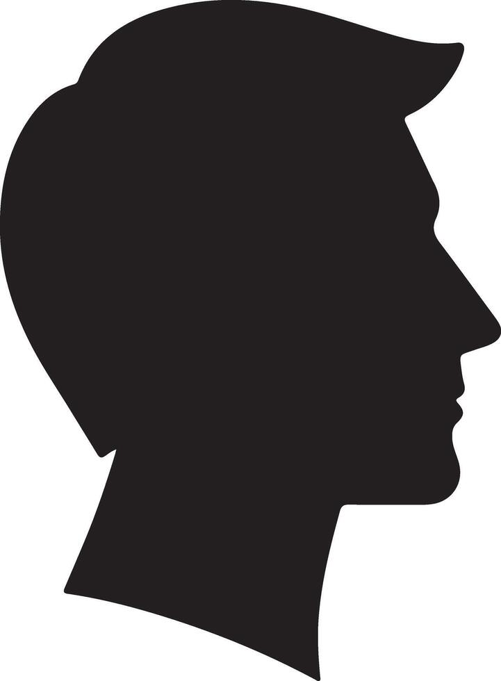 Image of Black Woman Head Silhouette on Crisp White Background vector