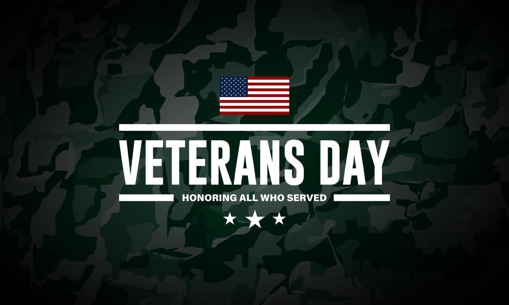 Veterans day background with american flag and text vector