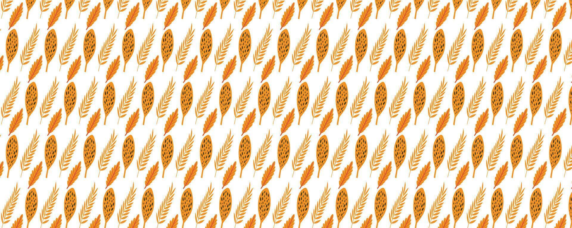 Vibrant Orange Leaf Dance Pattern vector