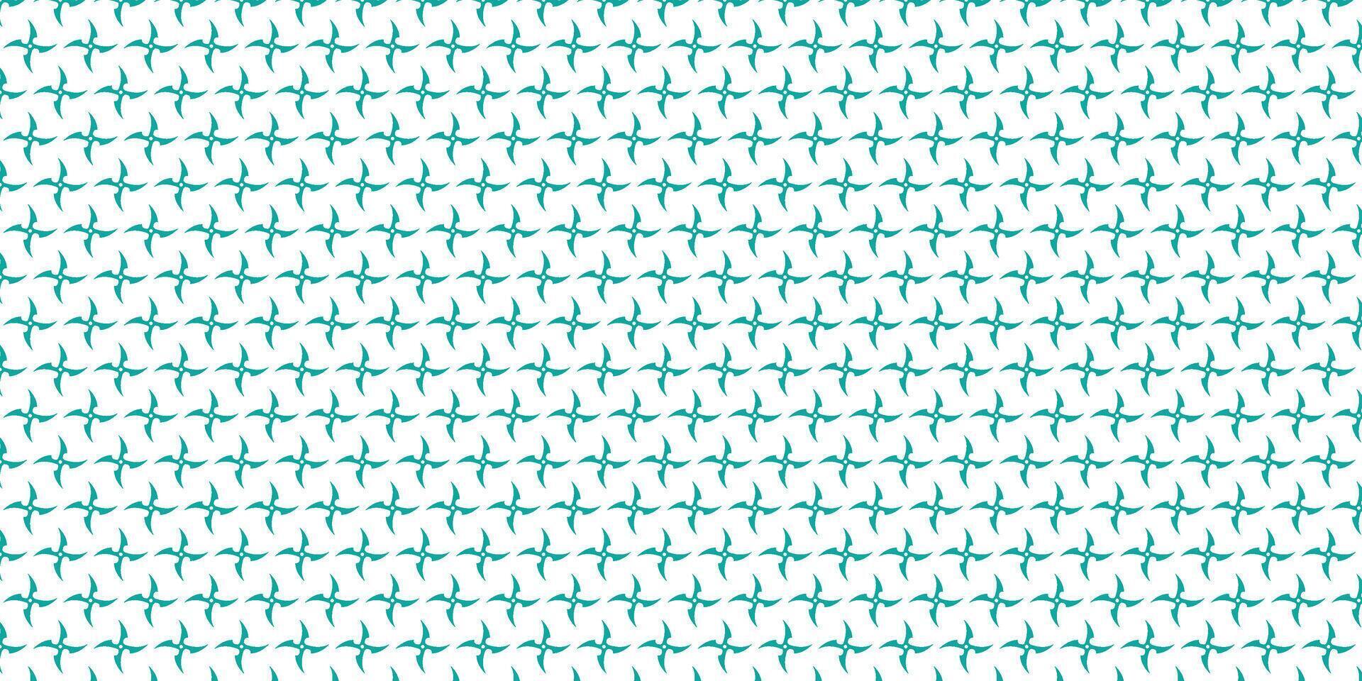 Teal Leaf Swirl Pattern vector