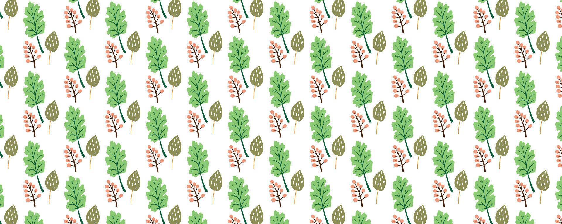 Mixed Botanical Delight Pattern vector
